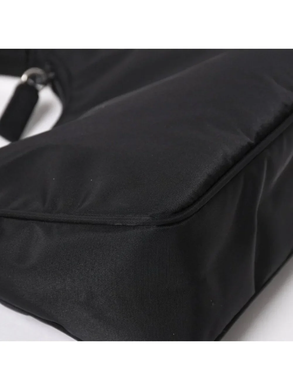 Prada Hobo Handbag Nylon Black
